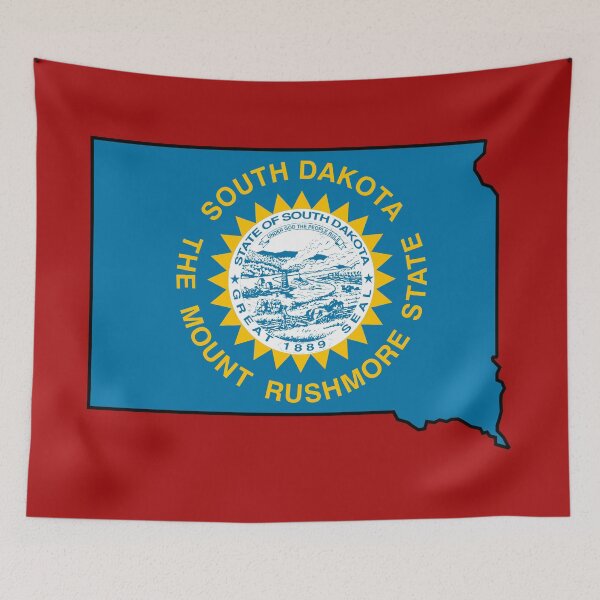 Item preview, U.S. STATES FLAGS/OUTLINES - SOUTH DAKOTA designed and sold by WOOFANG.