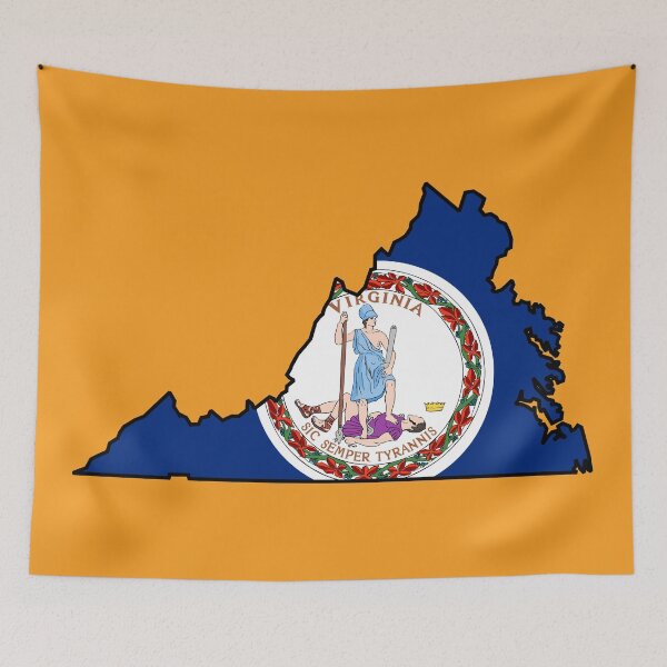 Item preview, U.S. STATES FLAGS/OUTLINES - VIRGINIA designed and sold by WOOFANG.