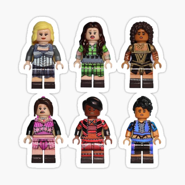 Full Cast Starter Pack - Six - Broadway Bricks Sticker
