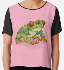 3 AUGEN FROSCH Chiffontop