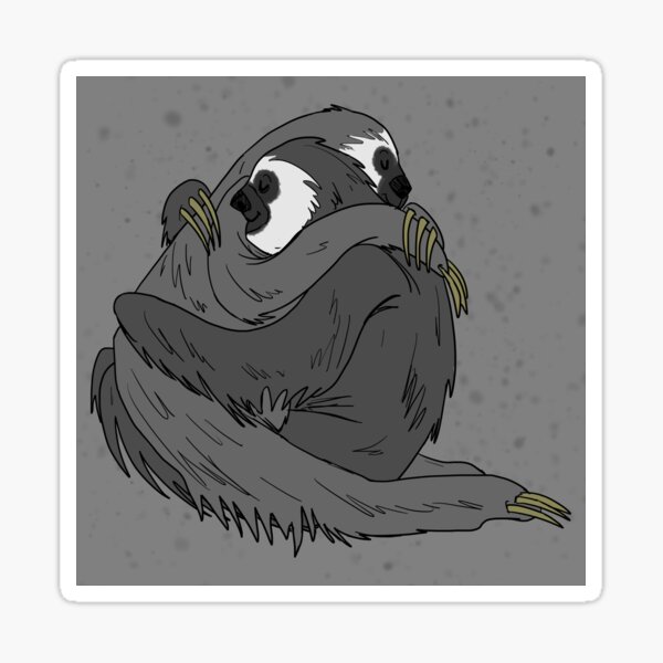 Sloth hug Sticker
