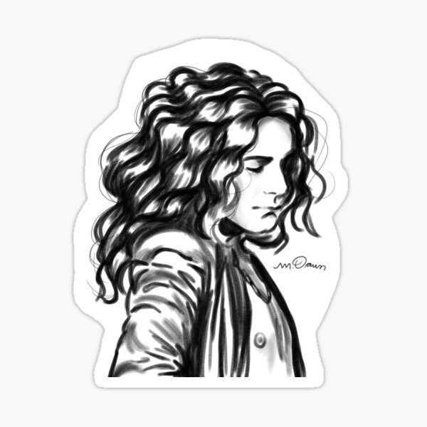 Robert Plant Inspired Portrait Sticker