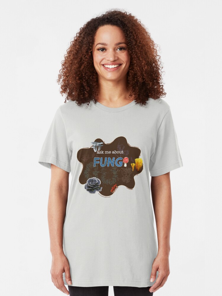 Alternate view of Ask me about FUNGI Slim Fit T-Shirt
