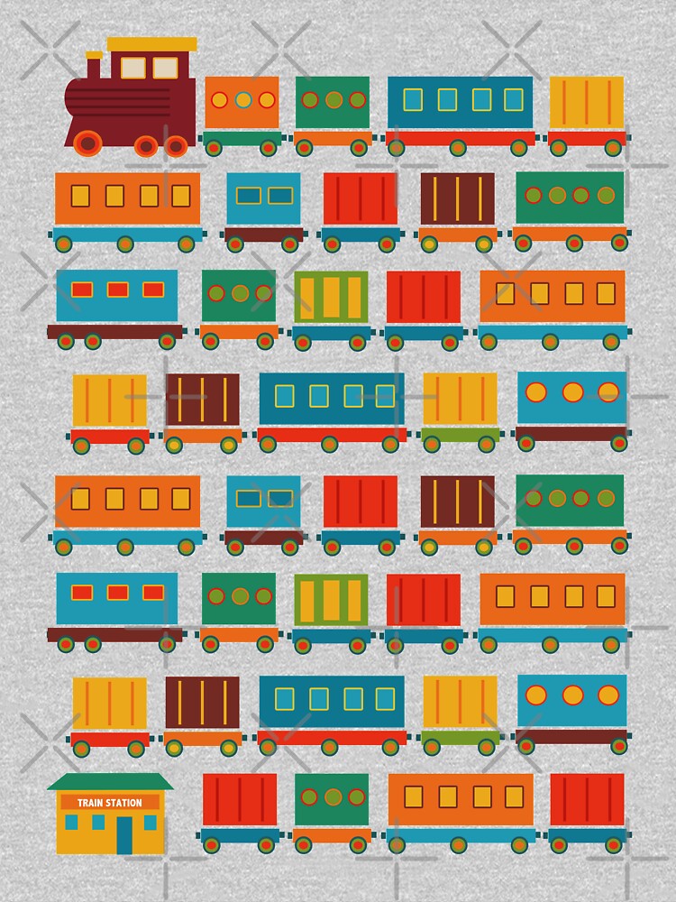 Thumbnail 5 of 5, Toddler Pullover Hoodie, Train designed and sold by Kakel.