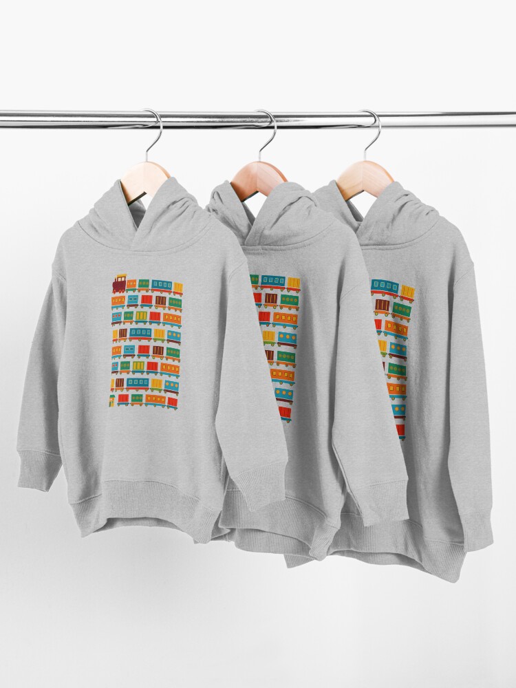 Thumbnail 3 of 5, Toddler Pullover Hoodie, Train designed and sold by Kakel.