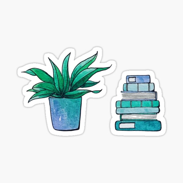 Books on a Cool Afternoon Sticker