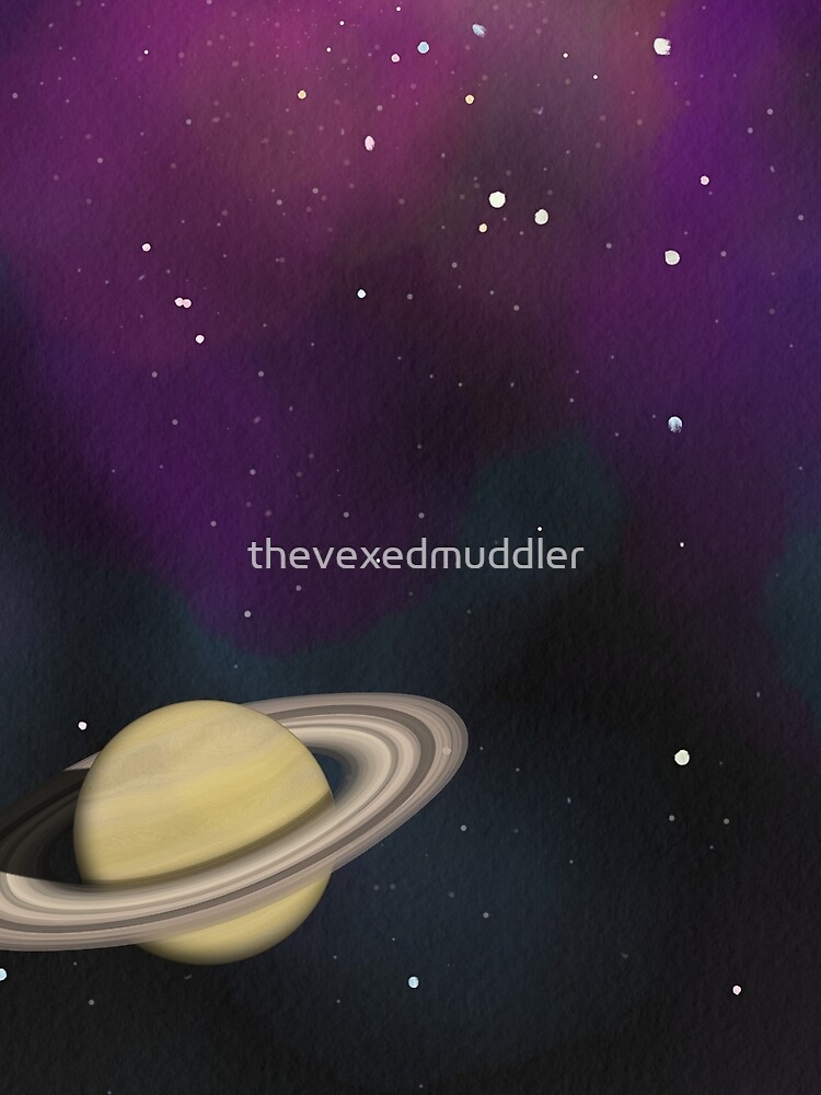 Saturn - Alien Ring Planet and Galaxy by thevexedmuddler