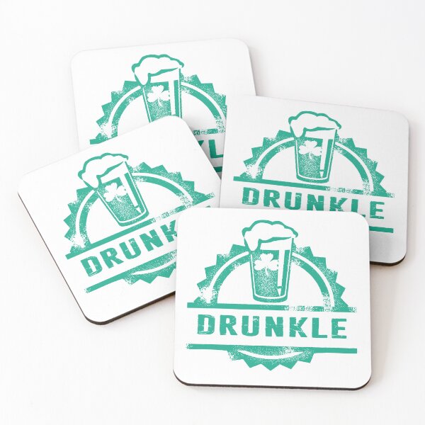 Item preview, Drunkle Drunk Uncle Irish Green Beer Shamrock Drinking Distressed designed and sold by funnytshirtemp.