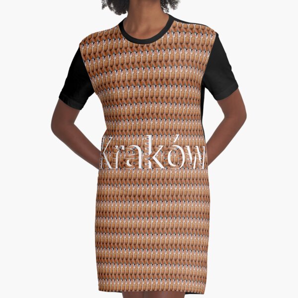 Kraków (Cracow, Krakow), Southern Poland City, Leading Center of Polish Academic, Economic, Cultural and Artistic Life Graphic T-Shirt Dress