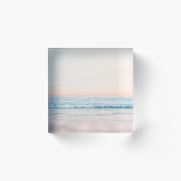 Minimalist Ocean Print Acrylic Block