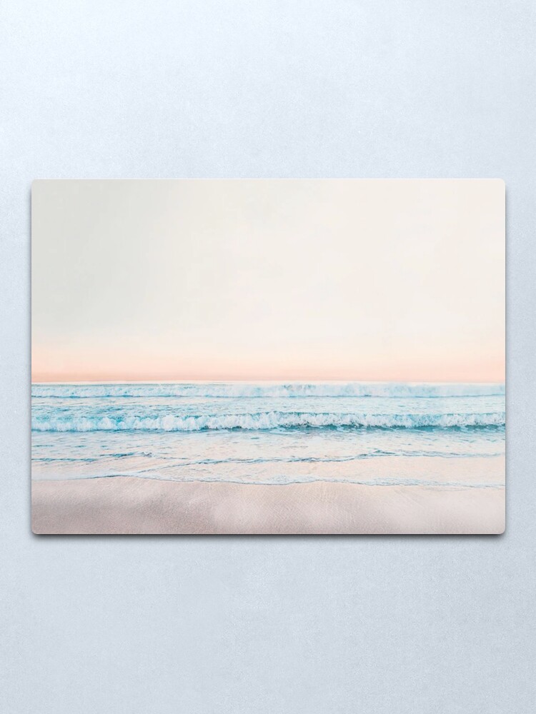 Alternate view of Minimalist Ocean Print Metal Print