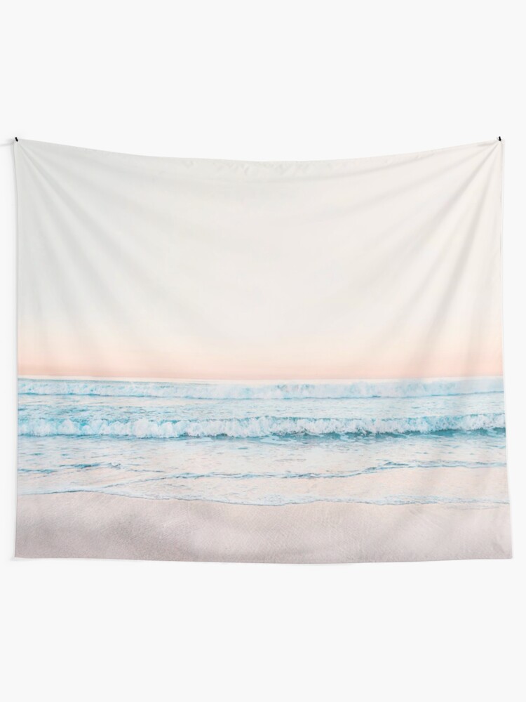 Alternate view of Minimalist Ocean Print Tapestry