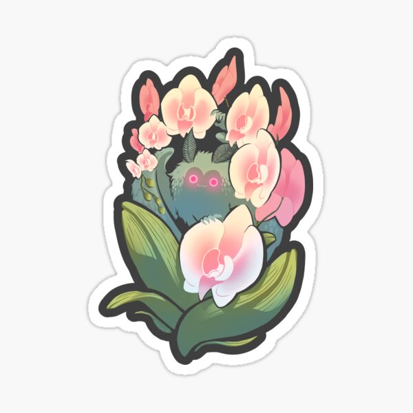 Item preview, (STICKER) MOTHMAN + MOTH ORCHIDS designed and sold by BABAN ILLUSTRATION.