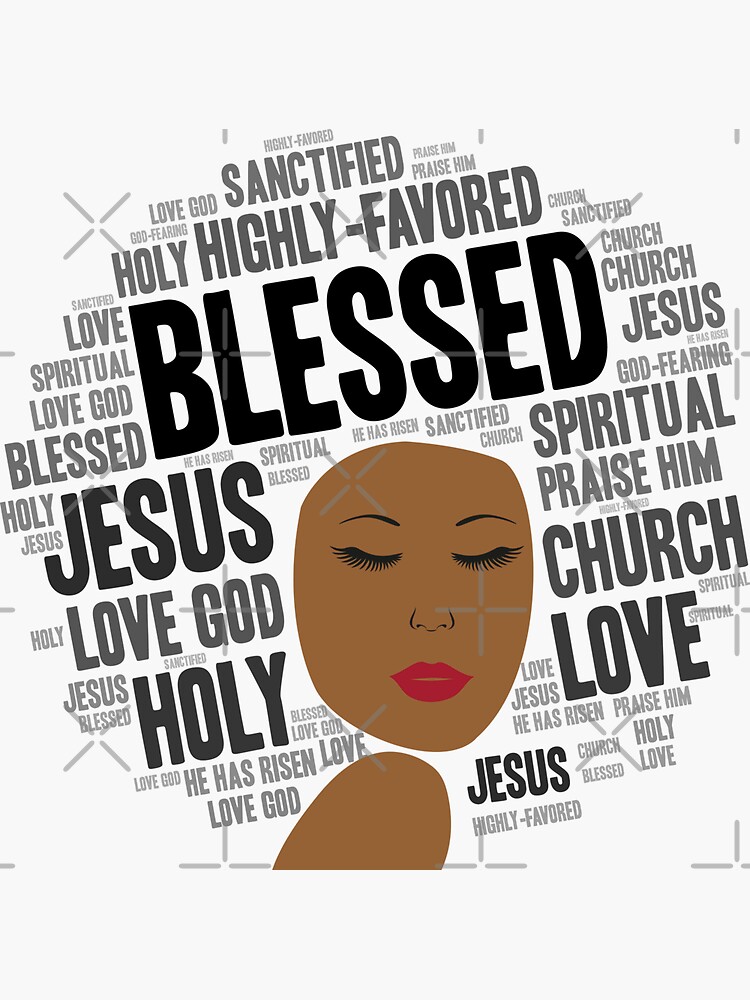 I Am Blessed Journal Sticker, Christian Stickers for Women, Scrapbook  Decor, African American Women, Laptop Decal Stickers, Faith Journaling 