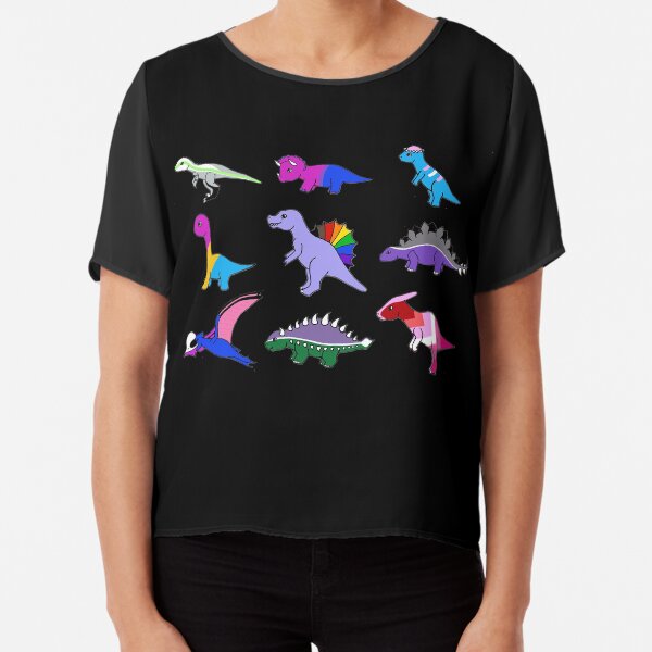 Pride Dinosaurs Chiffon Top