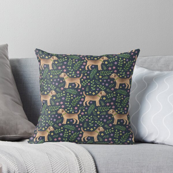 Item preview, Border Terriers Spring Floral on navy - pattern designed and sold by HazelFisher.