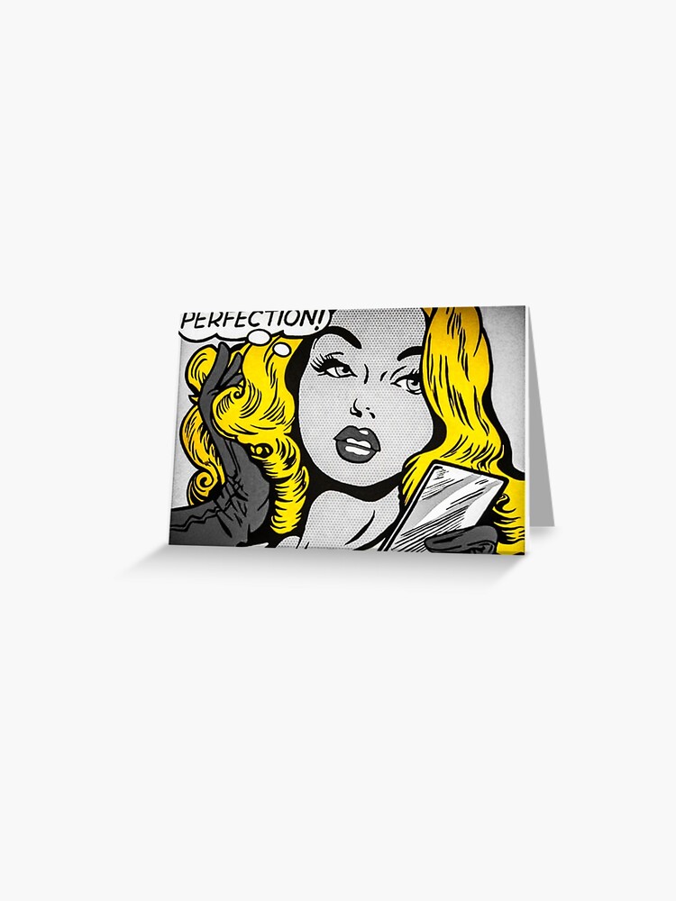 Vintage Retro Comic Blonde Short Hair Curly Pin Up Girl Yellow
