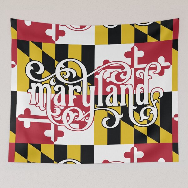 Item preview, Maryland Flag Script designed and sold by polliadesign.
