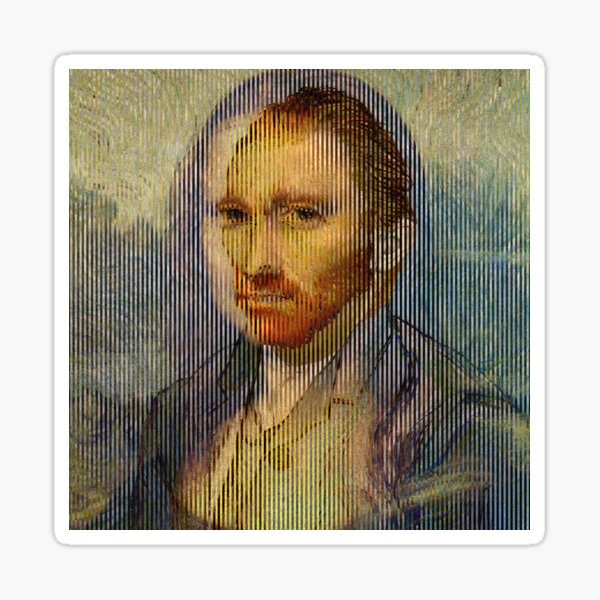 Grand Unification: Mona Lisa - Vincent Van Gogh Sticker