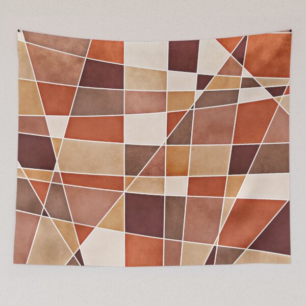 Item preview, Abstract Autumn Cubism Geometric designed and sold by BluePlanet.