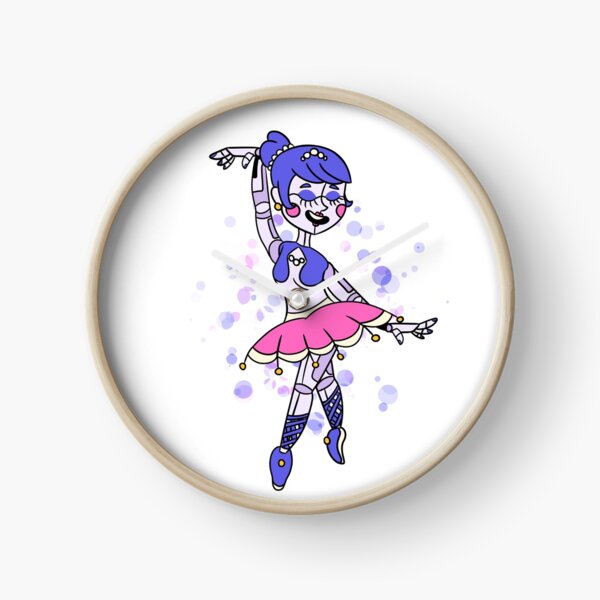 Ballora Five Nights At Freddy S Sister Location Clock By Dragonfyrearts Redbubble