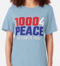 10004 (for) PEACE - No War on Iran! Slim Fit T-Shirt