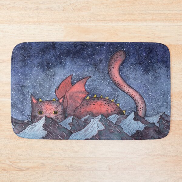 Item preview, Dragon Cat Watercolor Painting designed and sold by dragonstarart.