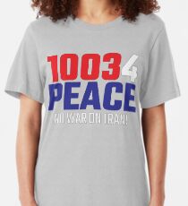 10034 (for) PEACE - No War on Iran! Slim Fit T-Shirt