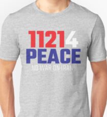 11214 (for) PEACE - No War on Iran! Slim Fit T-Shirt