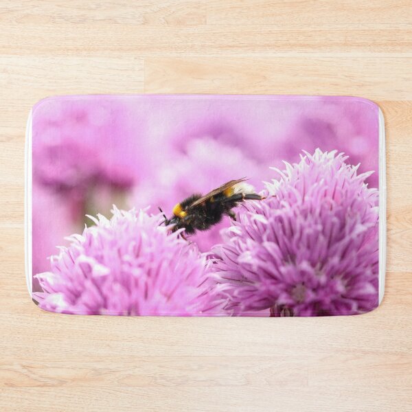 Item preview, Bumblebee in chives flowers designed and sold by GreyFeatherPhot.