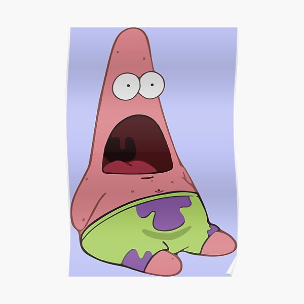 Patrick sorprendido Meme Póster