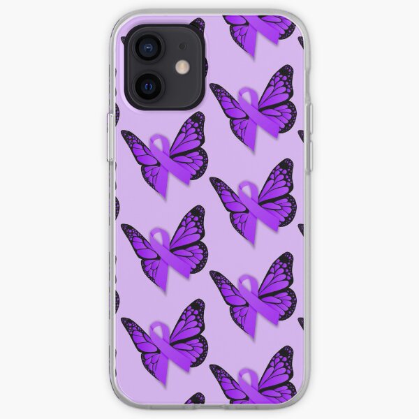 Purple Butterfly Awareness Ribbon iPhone Soft Case