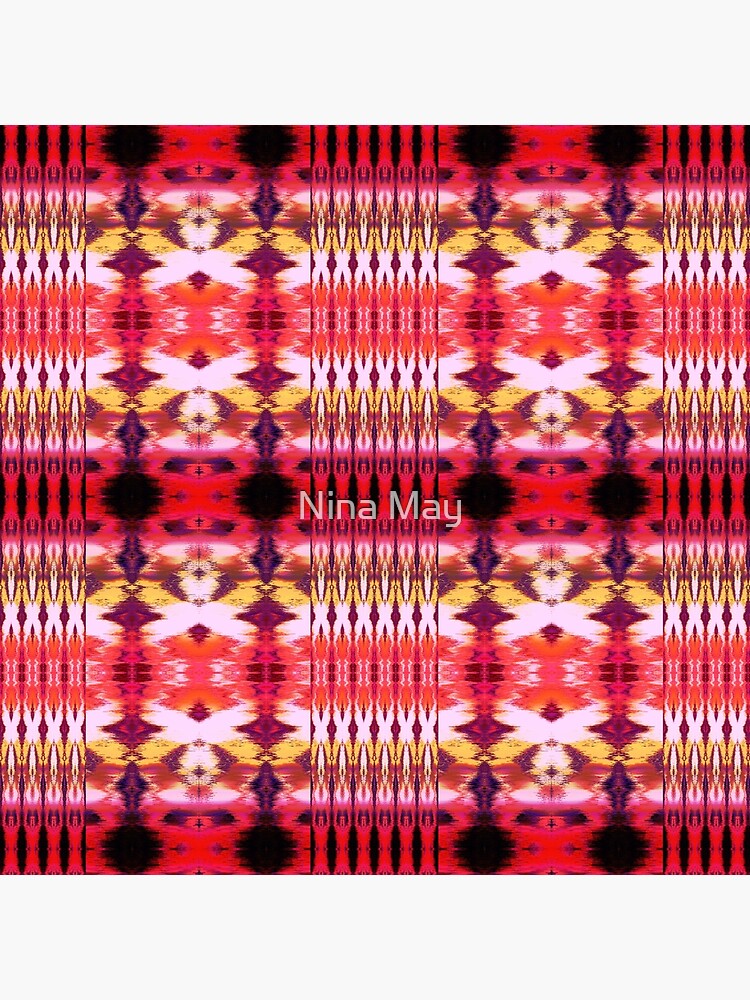Ikat Stripe Ombre' Red by ninabmay