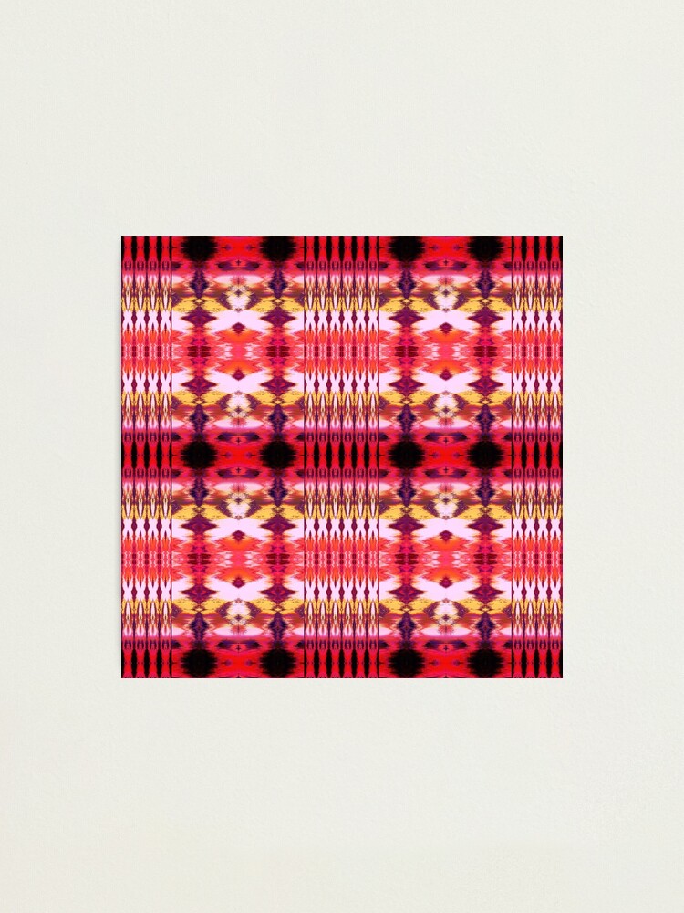 Alternate view of Ikat Stripe Ombre' Red Photographic Print