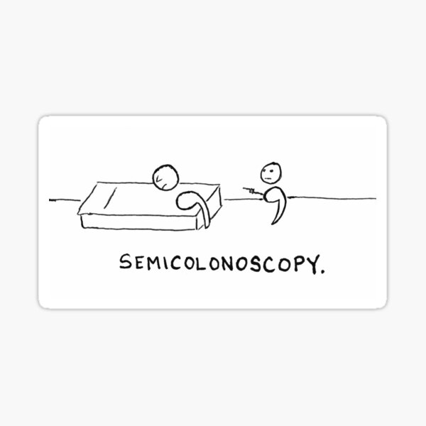 Semicolonoscopy. Sticker