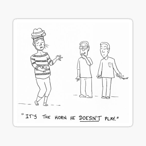 Jazz Mime Sticker