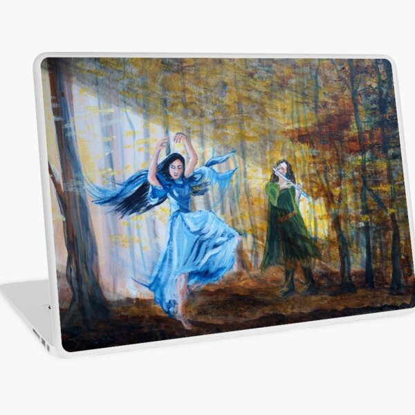 Luthien dances in the autumn woods Laptop Skin