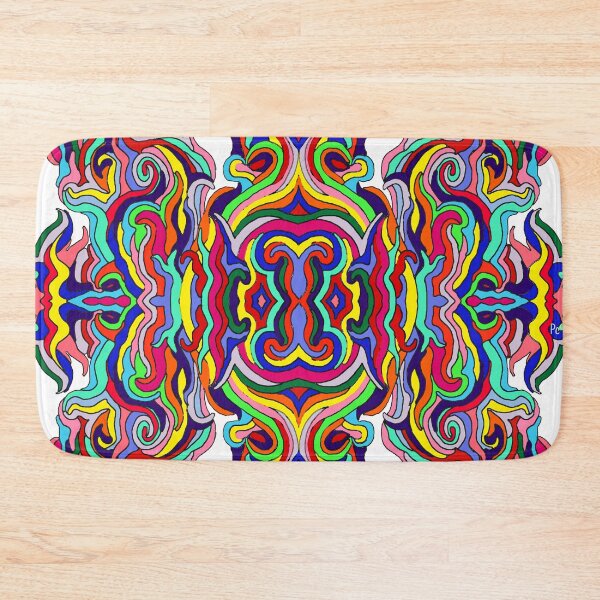 Item preview, Psychedelic Kaleidoscope Double Rainbow Digital Painting designed and sold by Nicolette Olivier.