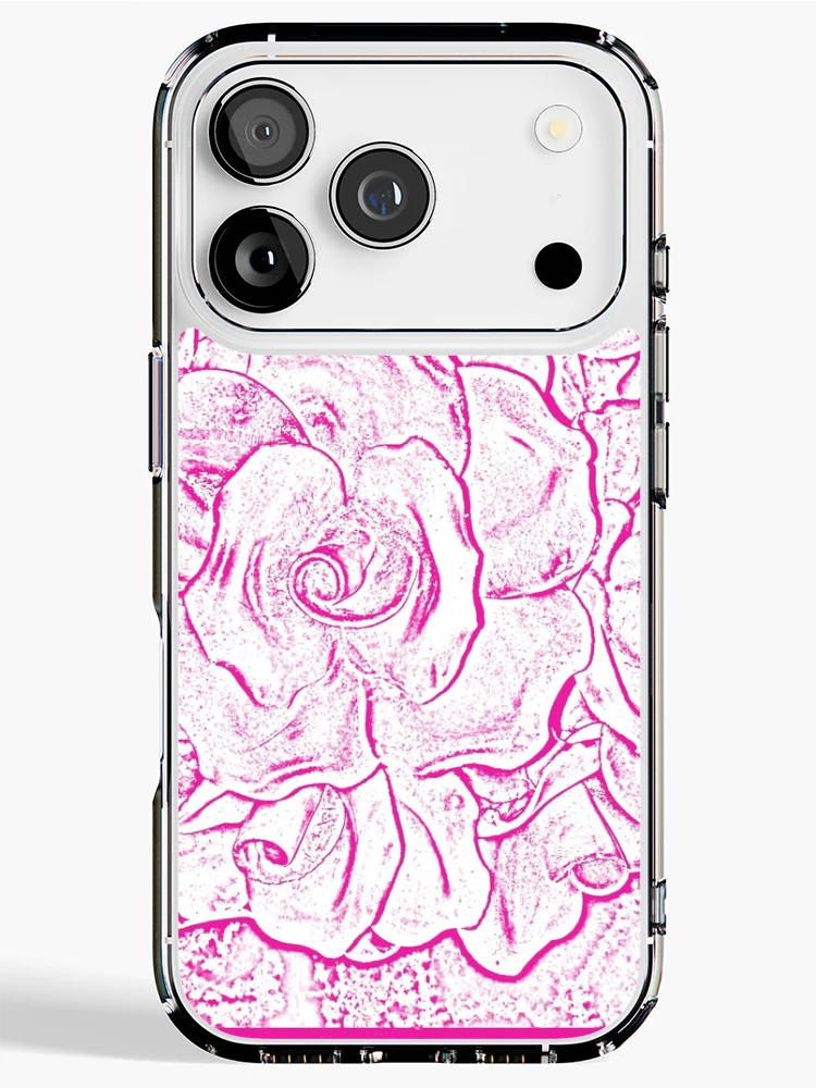 Thumbnail 1 of 5, iPhone Case, French Roses (pink) designed and sold by Ann Kronick.