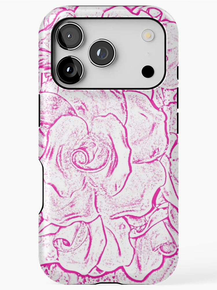Thumbnail 1 of 4, iPhone Case, French Roses (pink) designed and sold by Ann Kronick.