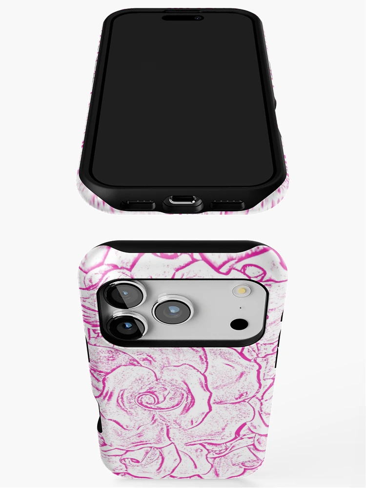 Thumbnail 3 of 4, iPhone Case, French Roses (pink) designed and sold by Ann Kronick.