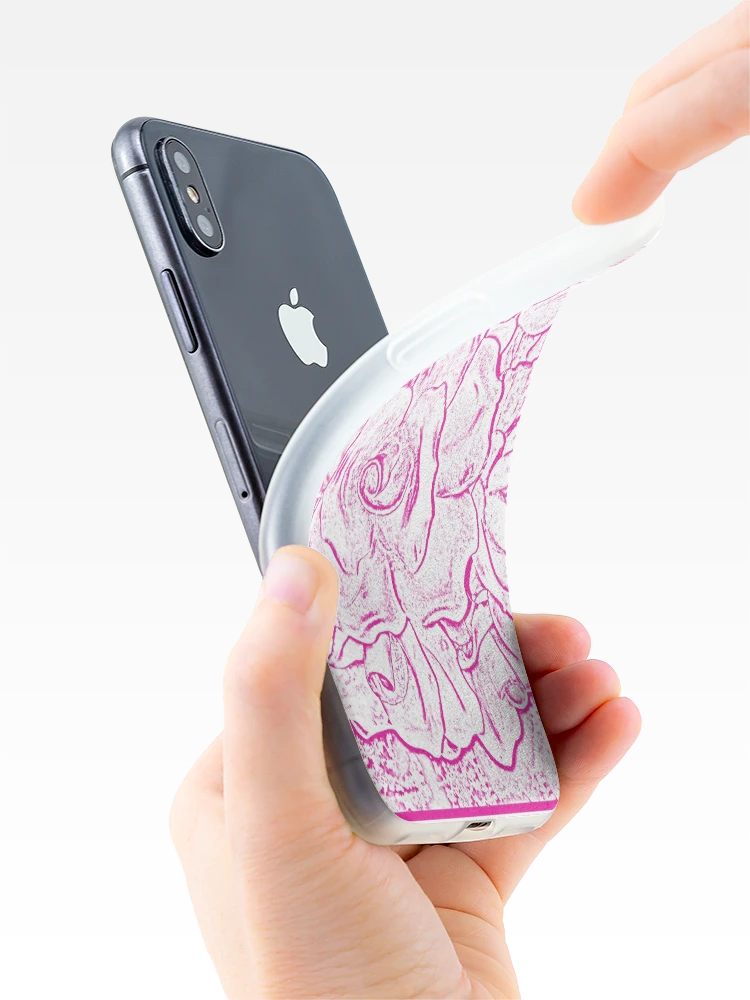Thumbnail 4 of 5, iPhone Case, French Roses (pink) designed and sold by Ann Kronick.