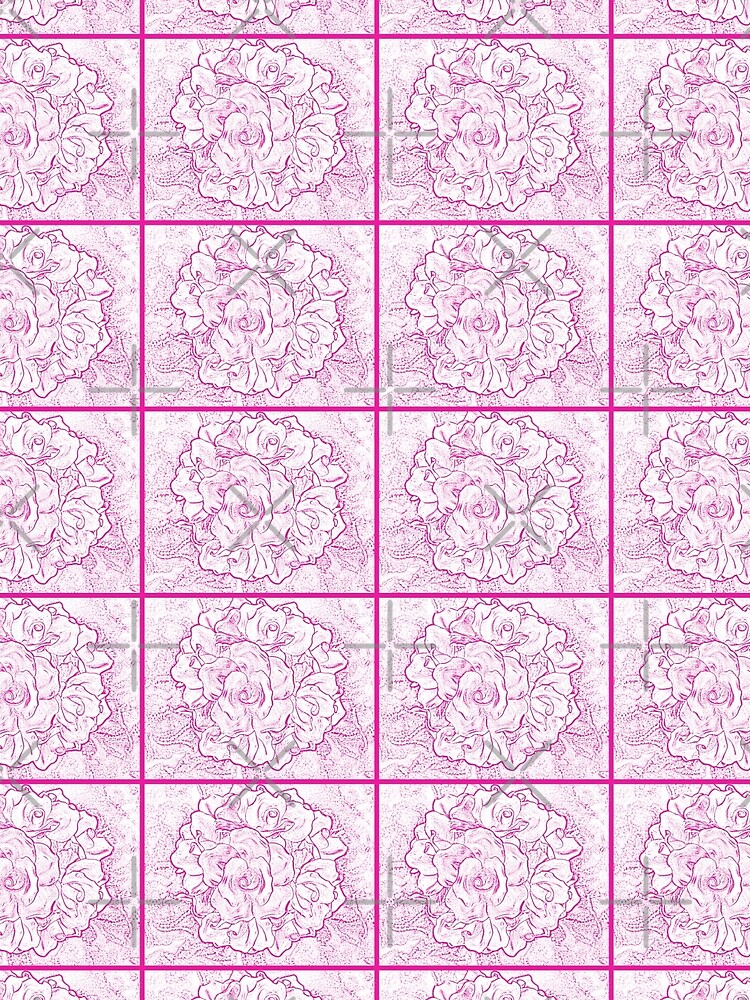 Thumbnail 3 of 3, Scarf, French Roses (pink) designed and sold by MidModStyle.