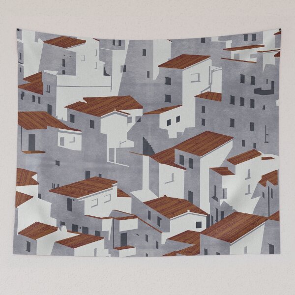 Item preview, Spanish White Village designed and sold by WeeBirdDesign.