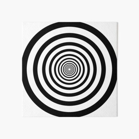#Circle #2Dshape #target #dart dartboard archery aim hypnosis psychedelic Art Board Print
