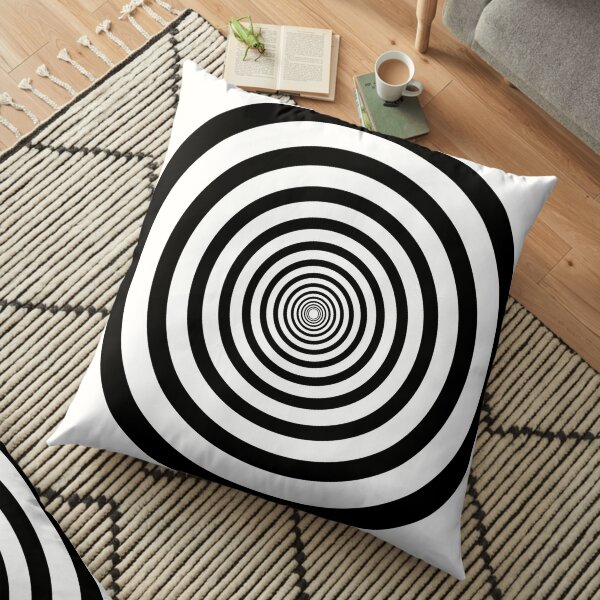 #Circle #2Dshape #target #dart dartboard archery aim hypnosis psychedelic Floor Pillow