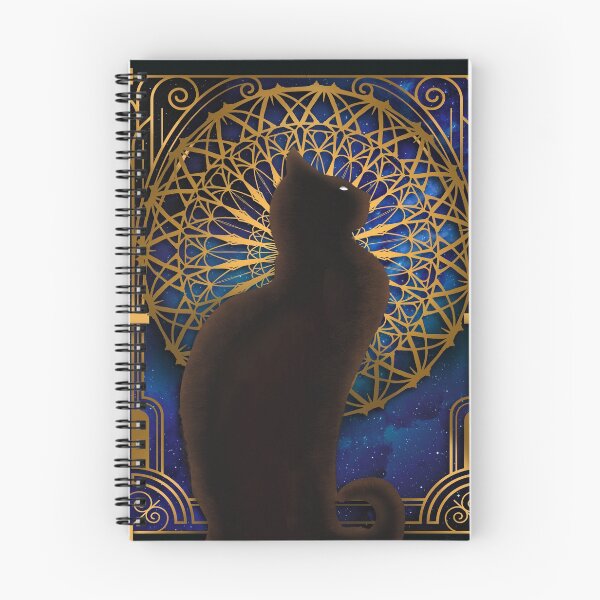 Item preview, Celestial Sable - Black Cat And Night Magic Mandala  designed and sold by BunnyThePainter.