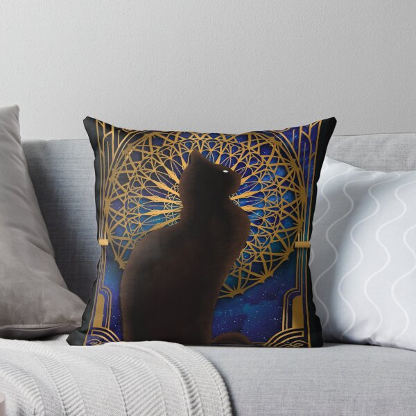 Item preview, Celestial Sable - Black Cat And Night Magic Mandala  designed and sold by BunnyThePainter.