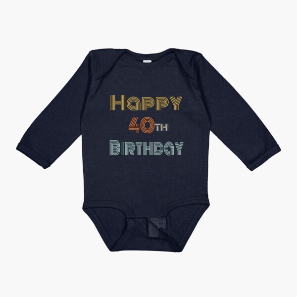 Item preview, Happy 40th Birthday, Happy forties Birthday, born in 1979 retro colors designed and sold by marosharaf.
