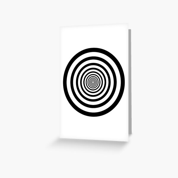 #Circle #2Dshape #target #dart dartboard archery aim hypnosis psychedelic Greeting Card